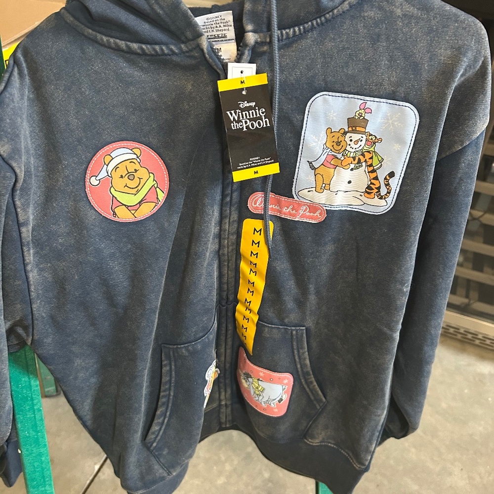 Winnie the Pooh Disney  hoodie blue size medium